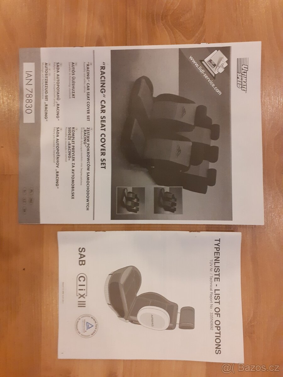 Potahy na zadní sedadla