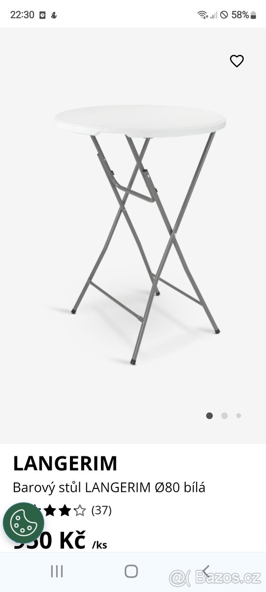 Prodám barovy stolek