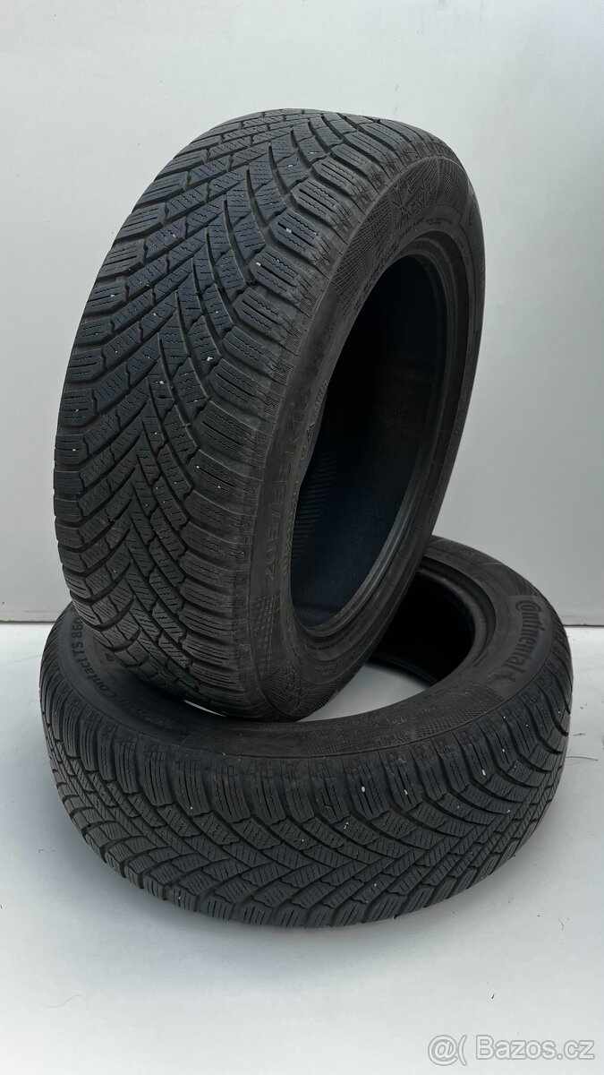 2x zimní pneu - 205/55 R16 91H - CONTINENTAL - 6mm