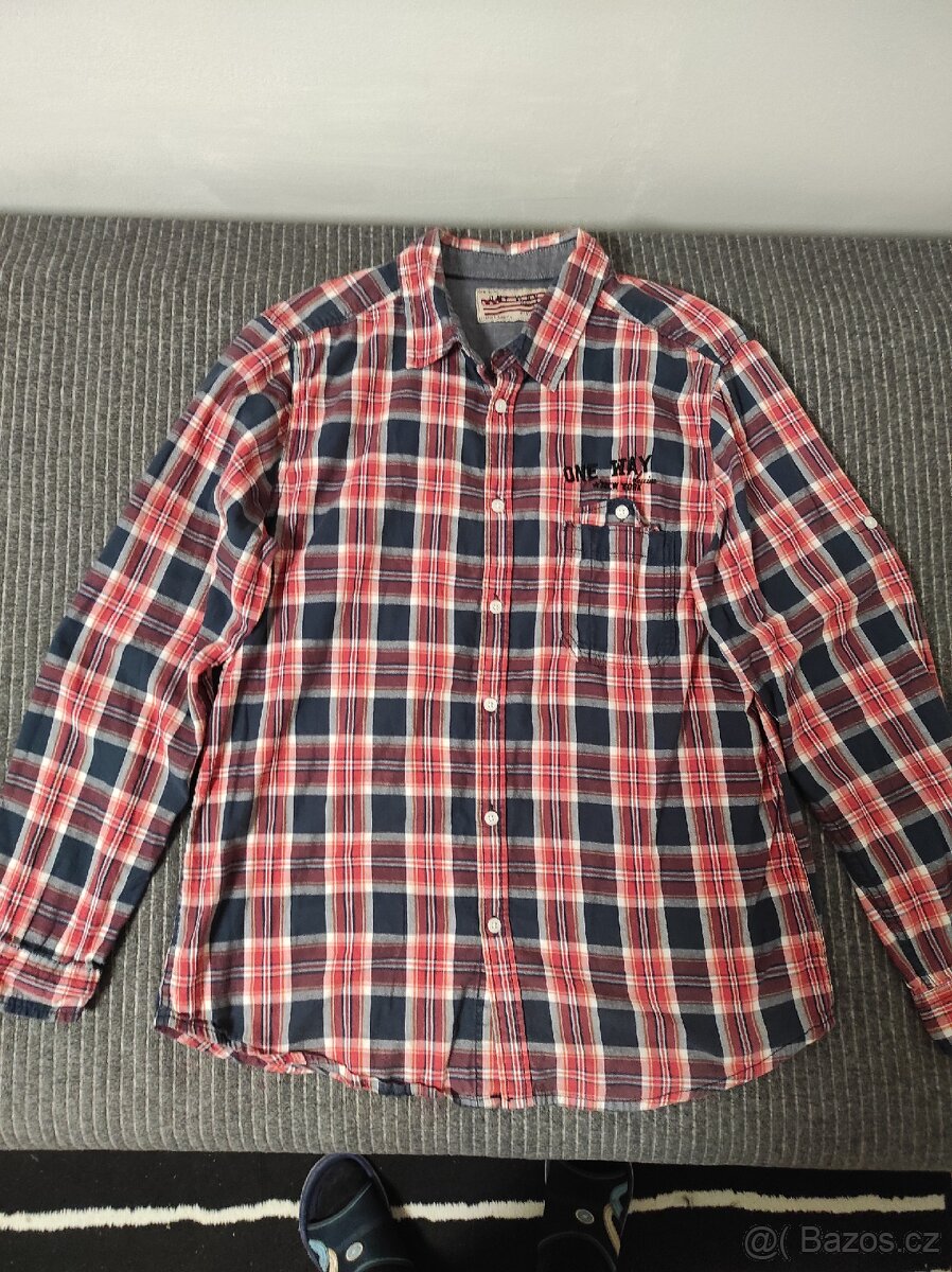 Pánská košile XL Denim dlouhý rukáv