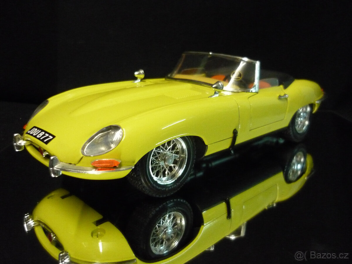 Jaguar E Type Cabriolet žlutý Bburago 1/18