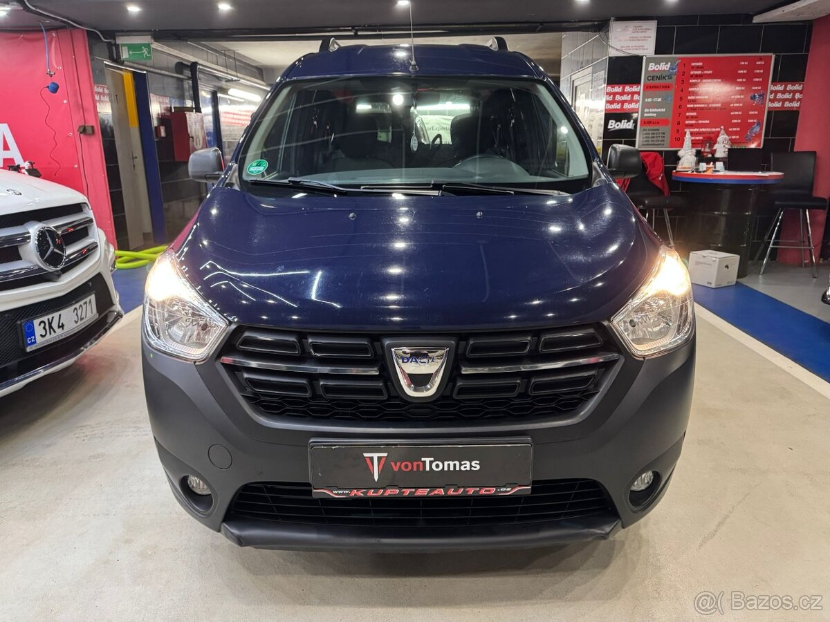 DACIA Dokker  LPG 1.6SCe 75kW, 5 MÍST 2017 , PLNÝ SERVIS