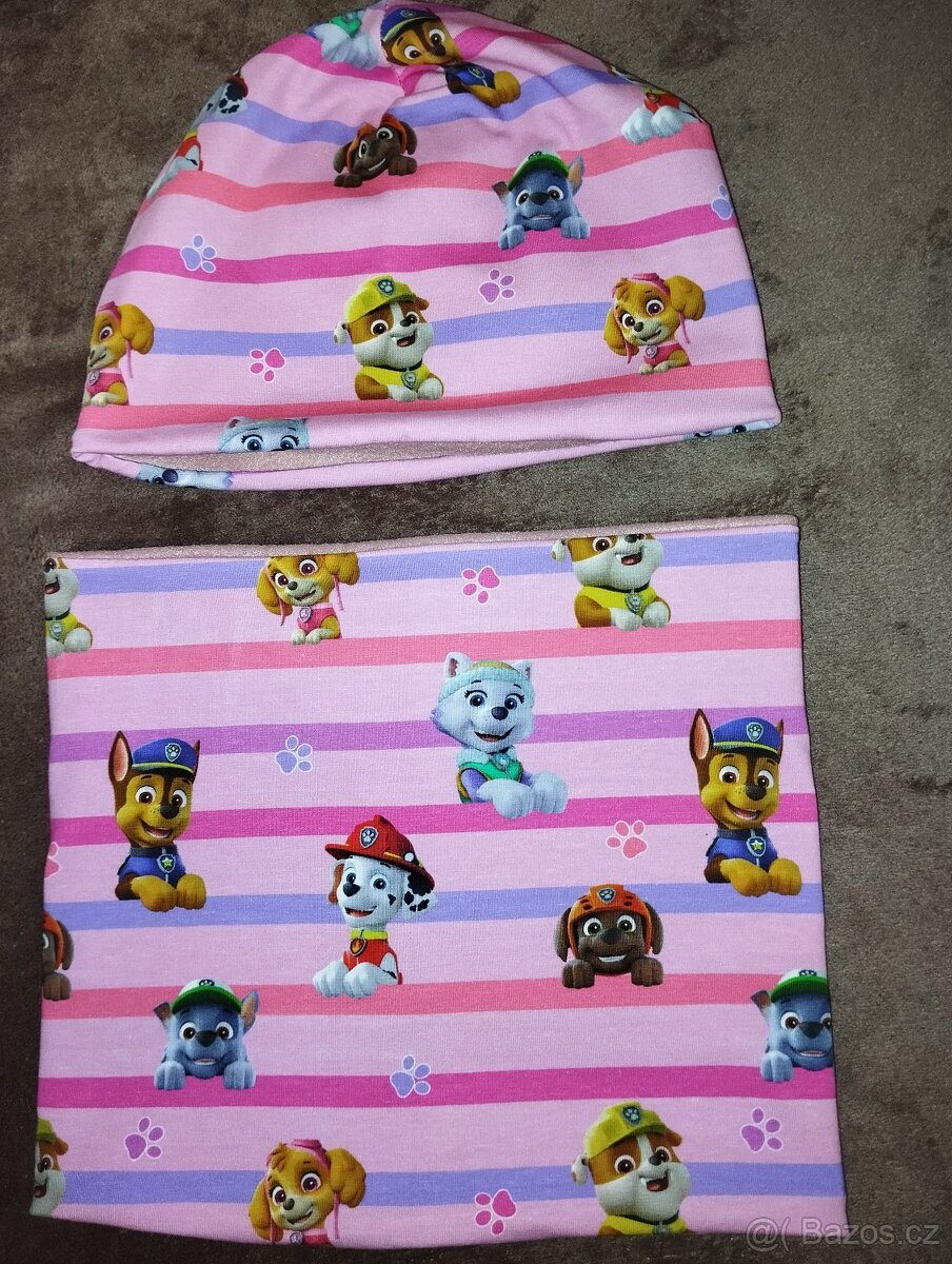 Nová čepice s nákrčníkem Tlapkova patrola