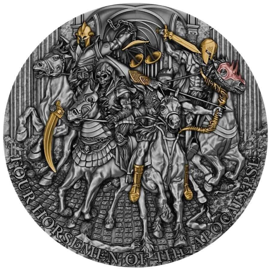 FOUR HORSEMEN OF APOCALYPSE 5 oz stříbrná mince 2022