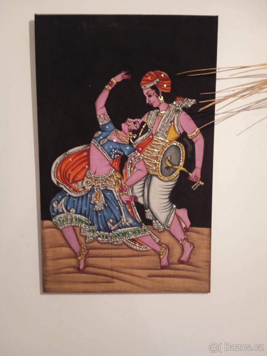 prodám vyšívané indické obrazy