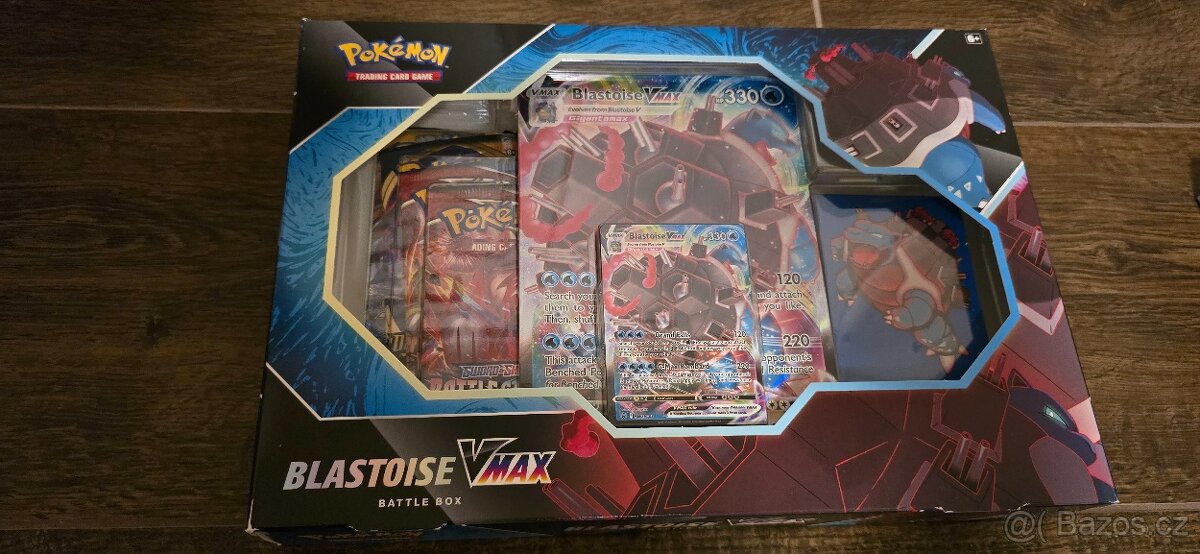 Pokémon TCG Blastoise VMAX Battle Box (anglická verze, origi