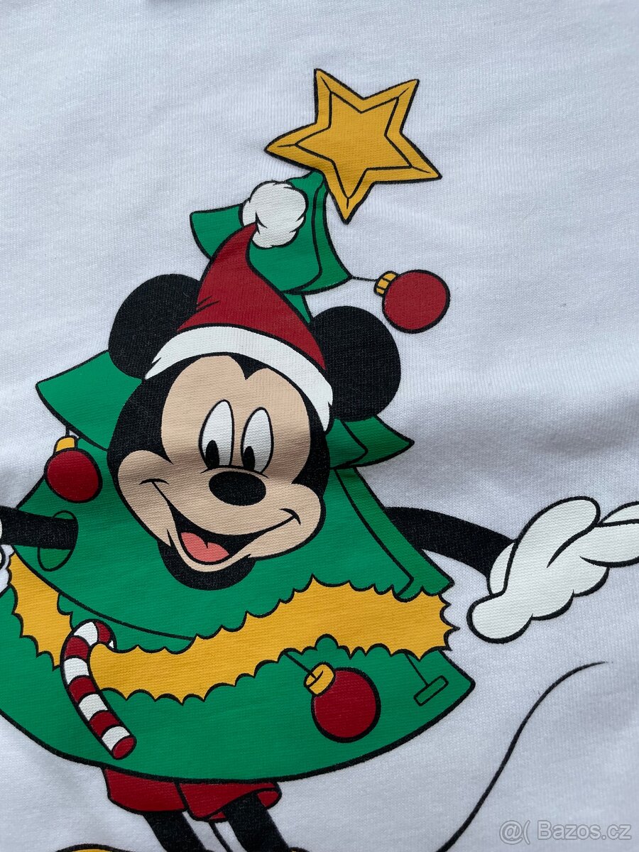 Disney vánoční triko bavlna dl. ruk.  vel. 104 nové
