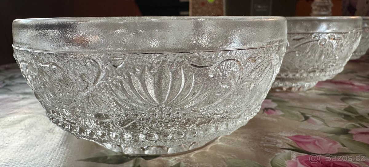 Cibulák sklo (od P.Pánka) retro Cechoslovakia 6+6+6