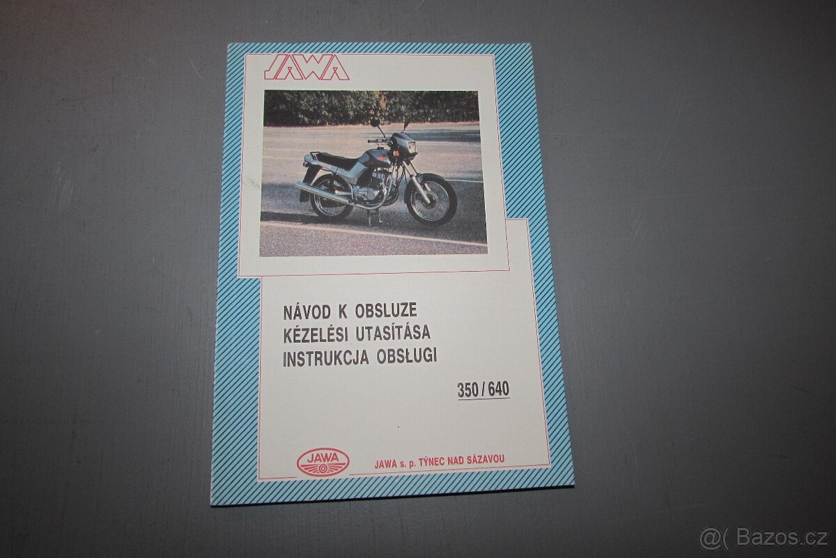Jawa 350 640 návod k obsluze