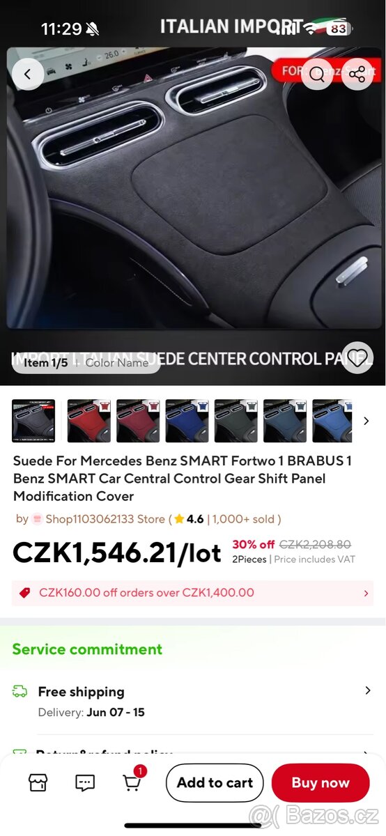 Kryt palubní desky smart fortwo 1