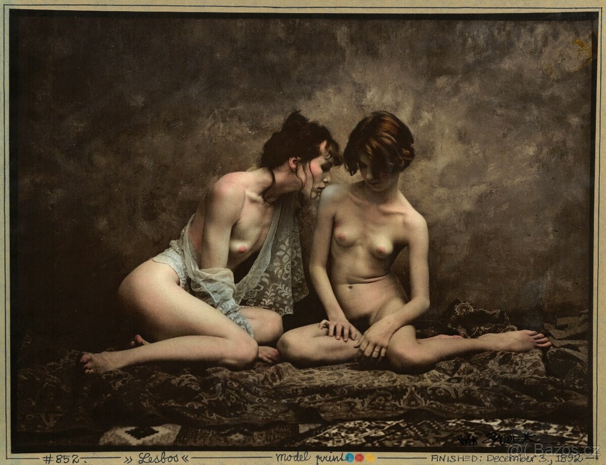 Jan Saudek - Lesbos - originální kolorovaná fotografie
