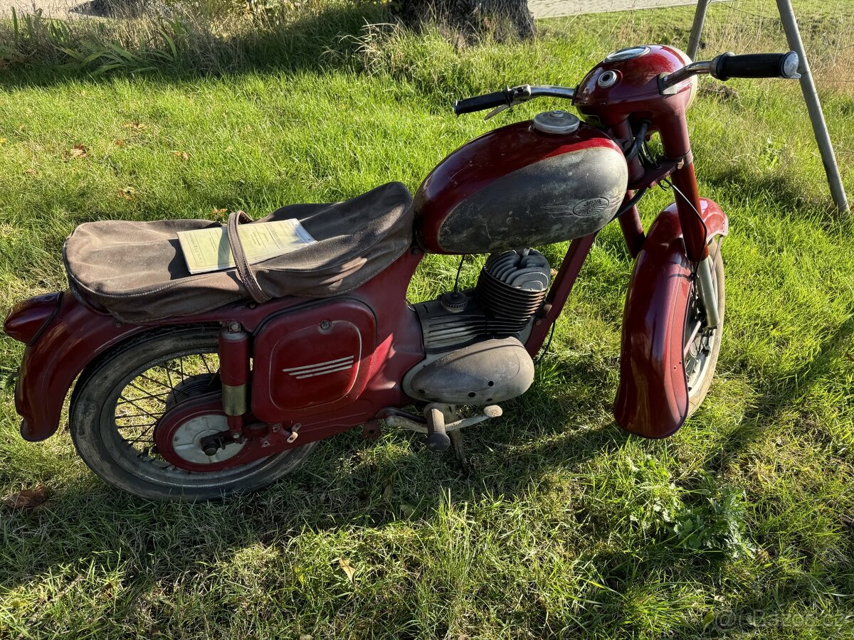 Jawa-ČZ 125/355 1959 k přihlášení na bílou SPZ