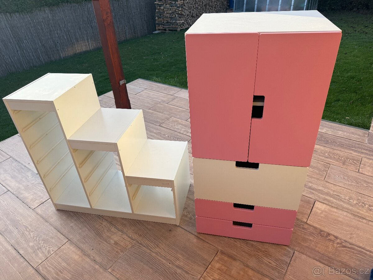 Dětská skříň IKEA Stuva + skříň na plastové pořadače