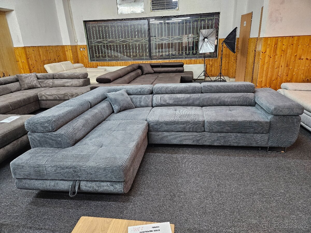 Rohová sedací souprava-rozkládací