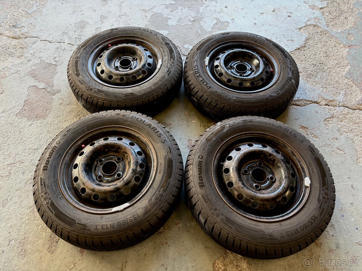 4x zimní kolaBarum Polaris 5 vz. 8mm 155/80 R13