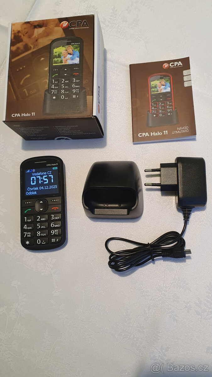 Telefon pro seniory CPA Halo 11 černý