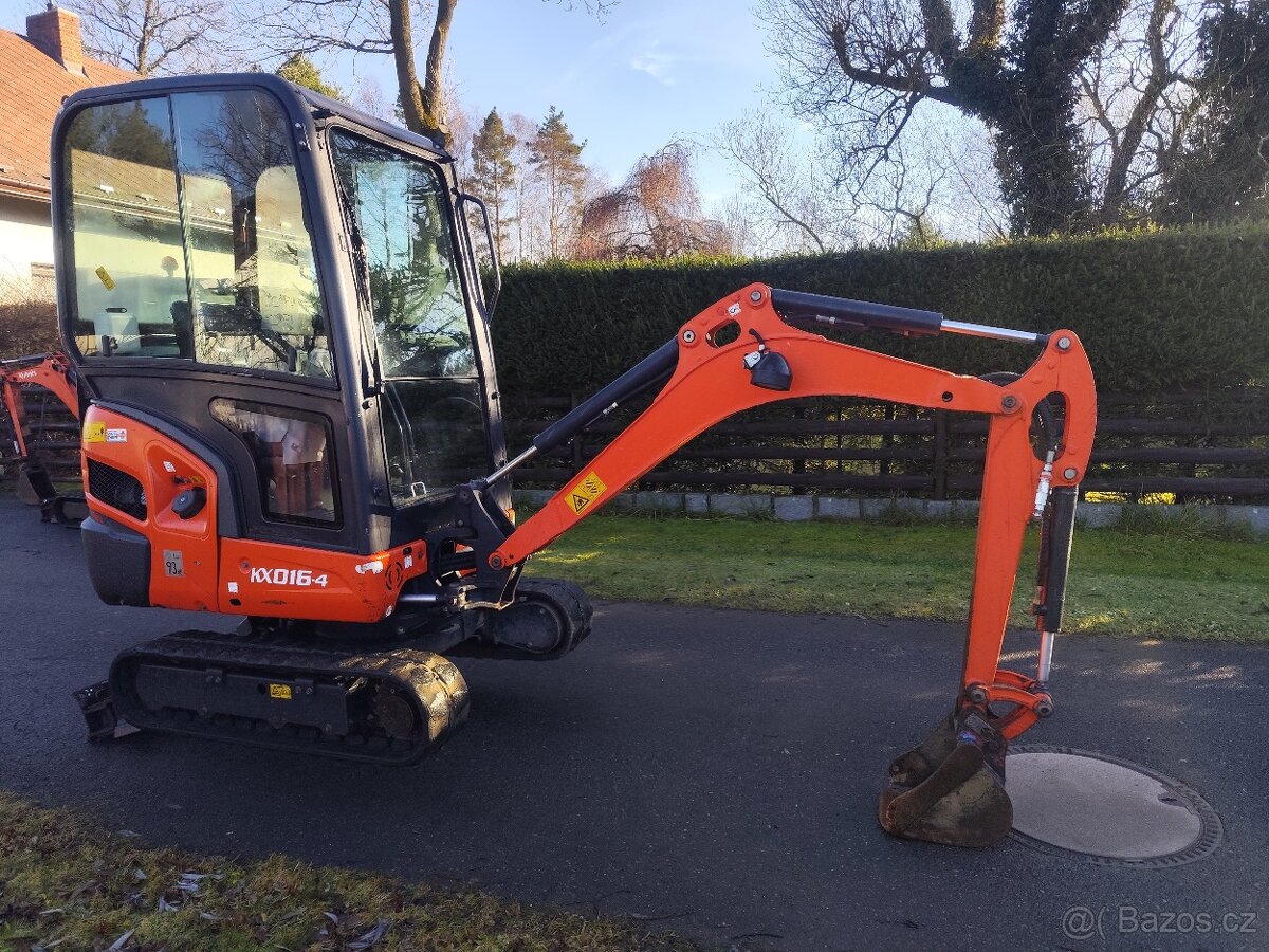 Minibagr Kubota KX016-4, rok 2017, 1800mth TOP