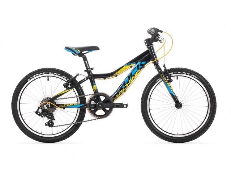 Dětské kolo Rock Machine Storm 20" – černá/žlutá