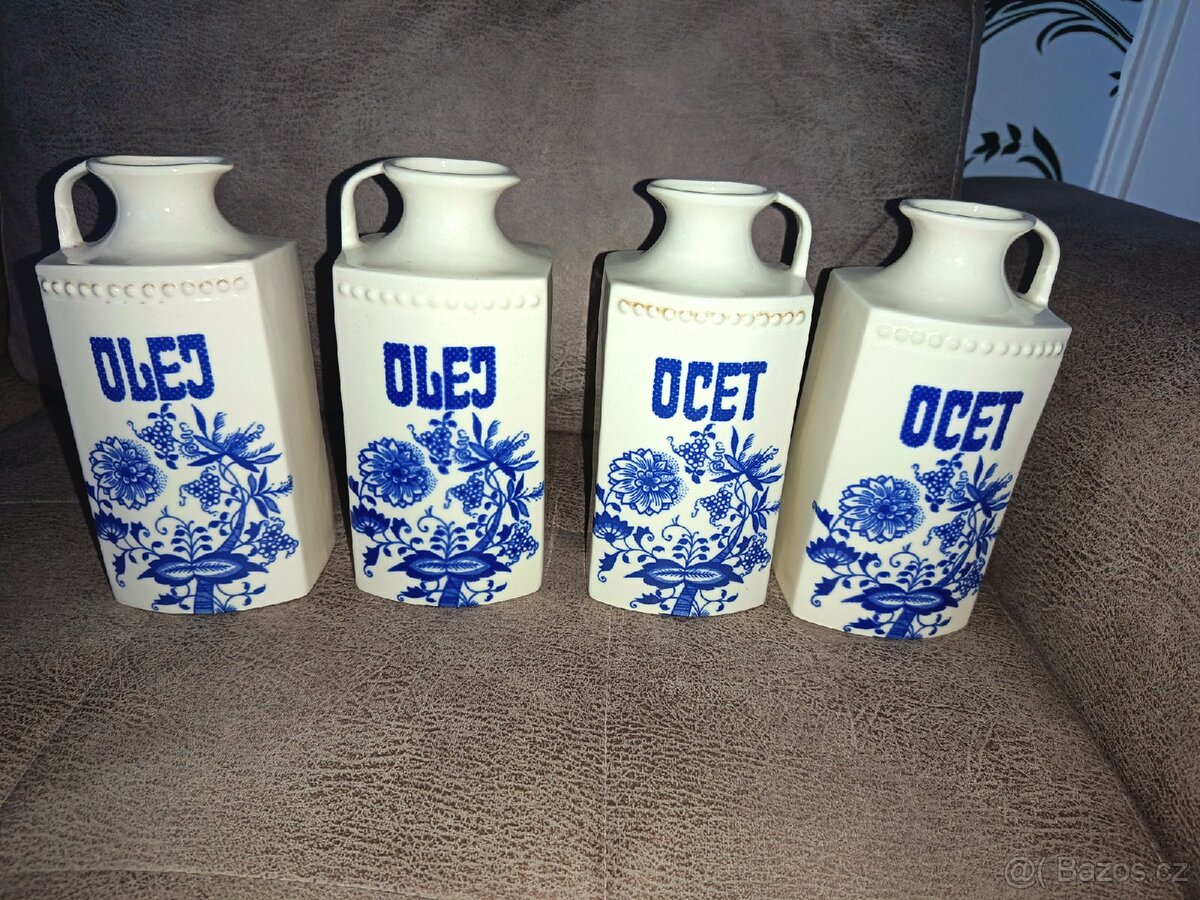 Keramické džbány ocet a olej