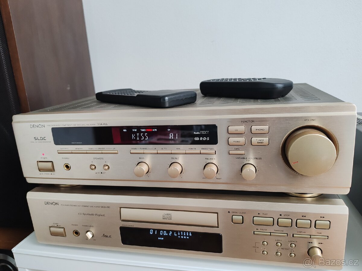 RECEIVER DENON DRA-455 + DENON DCD-685, 2x Dálka