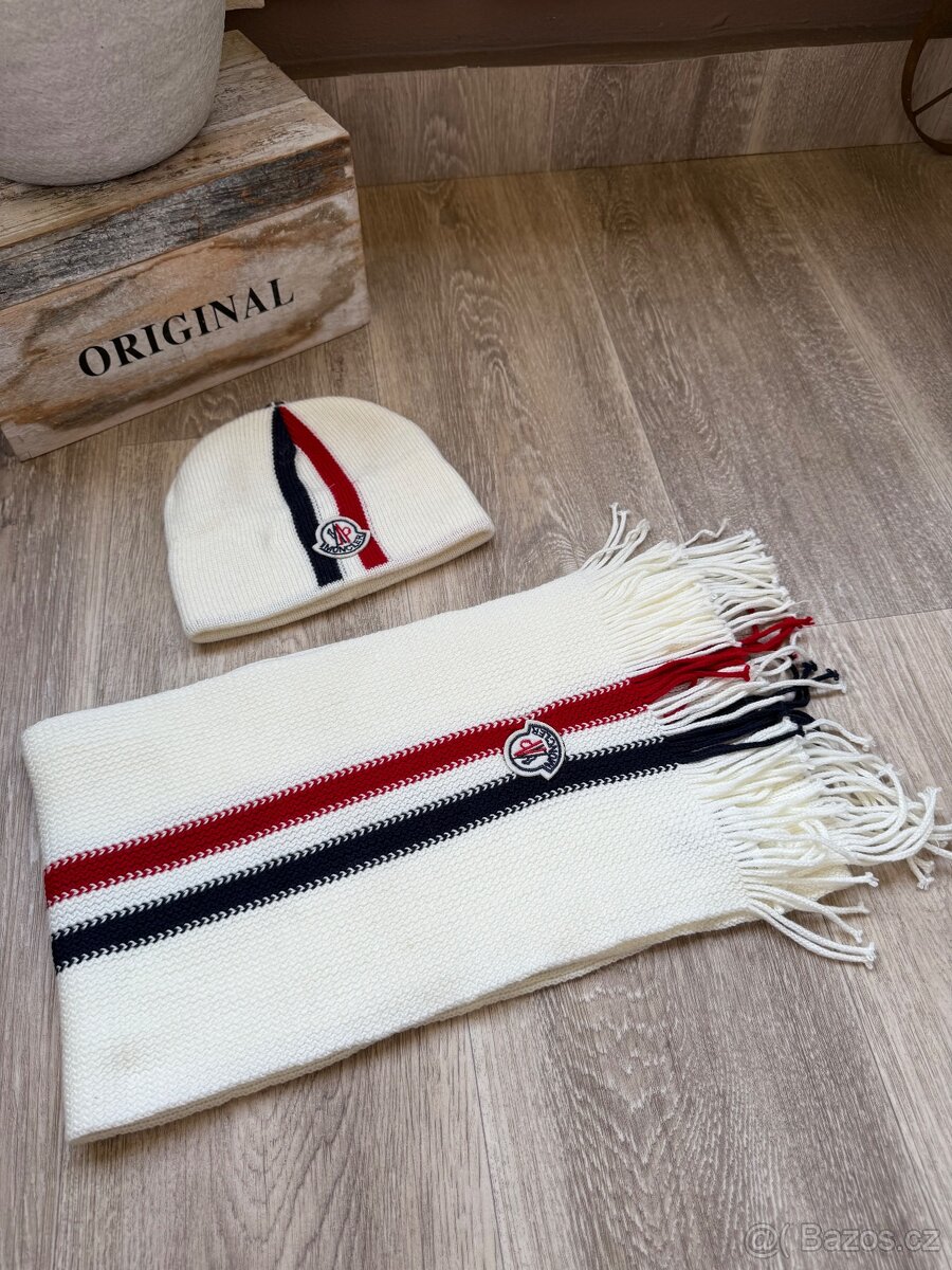 Moncler set šála a čepice, nové