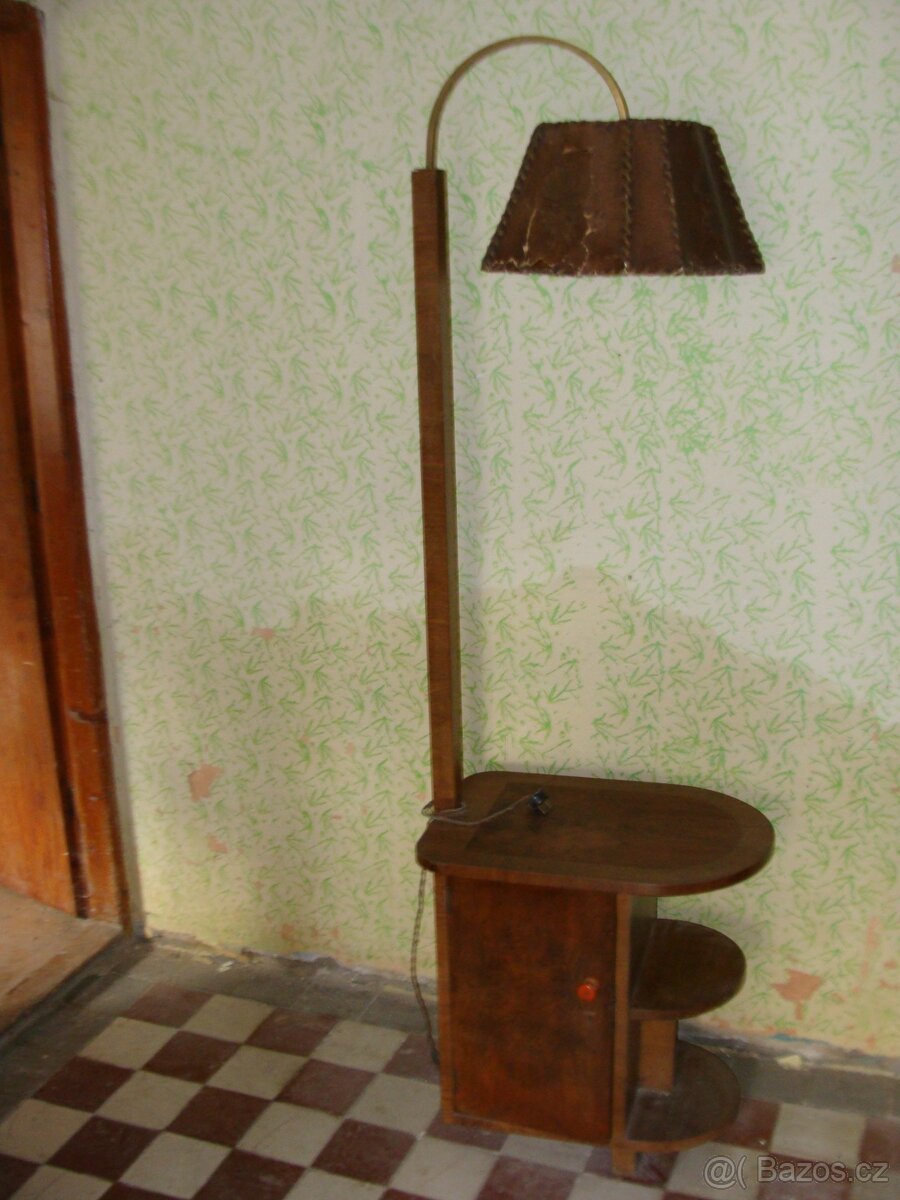 Starožitná stojací lampa art deco