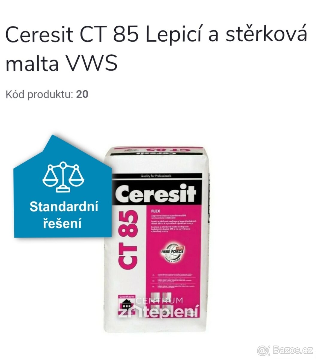 Ceresit CT 85 flex, cena 160kč/pytel