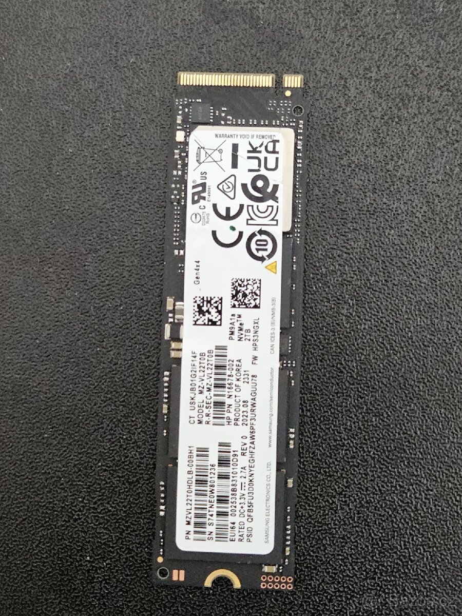 Novy vykonny herni SSD disk Samsung 2TB, zaruka