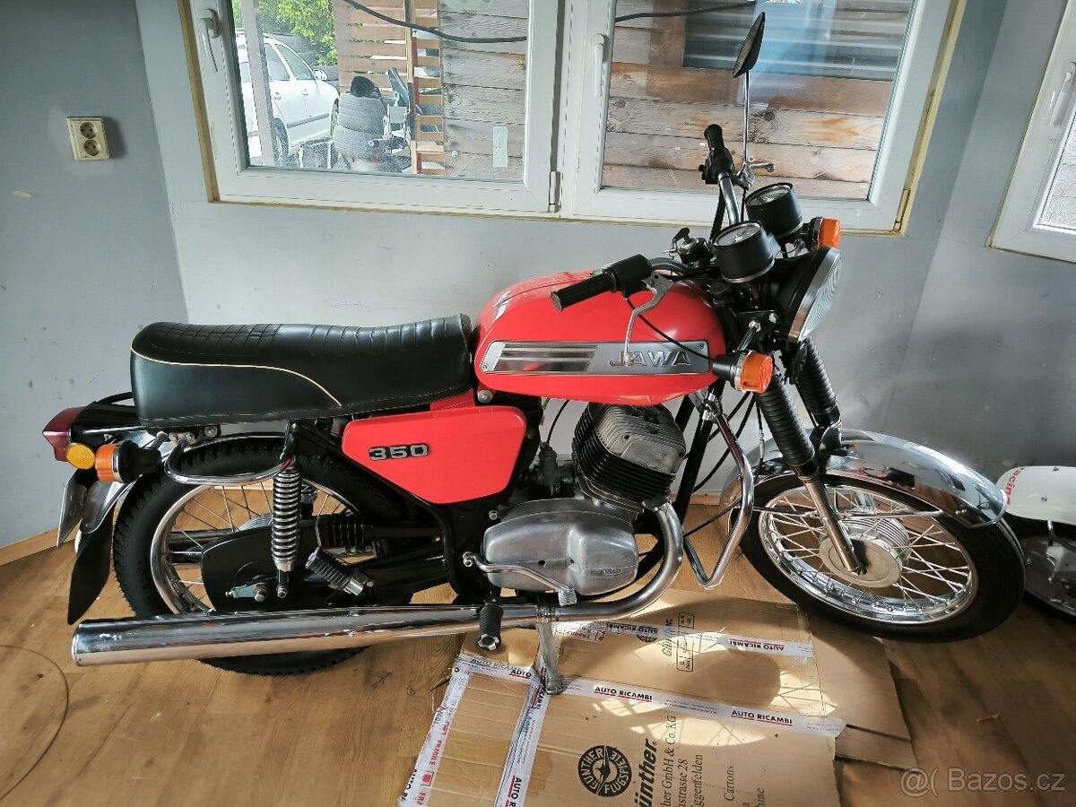 Jawa 350/634-5 (konopnice) chromka. WAPE-zapalování