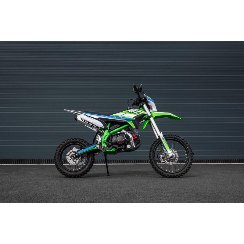 Pitbike Leramotors Thunder 125ccm, kola 17/14, zelená