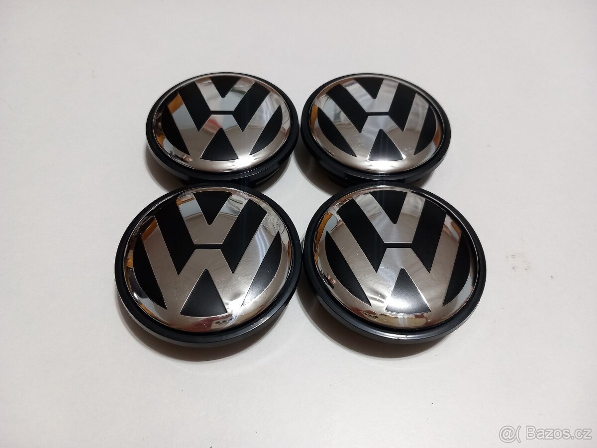 Středové krytky Vw, 65x56mm, chrom logo