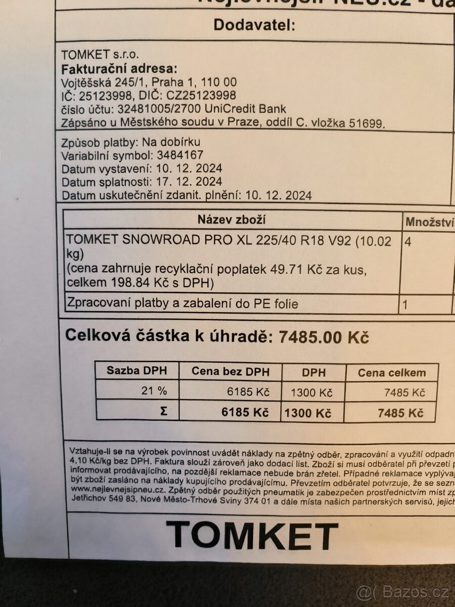 Zimní pneu 225/40/18