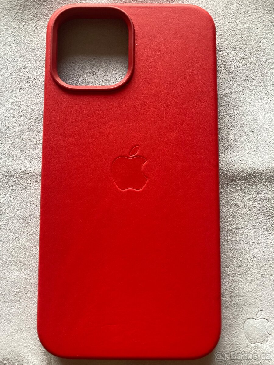 Apple kožený kryt červený na iPhone 12 Pro Max