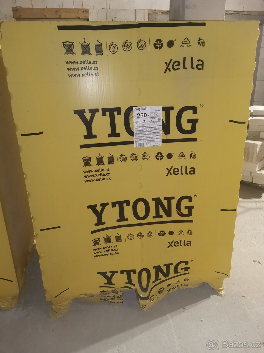 Ytong Klasik 250 celá paleta 36 ks