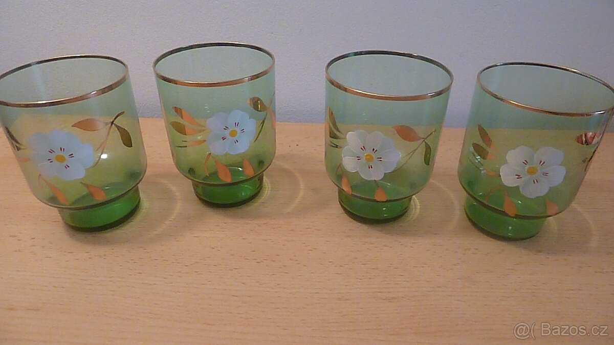 4x retro sklenička