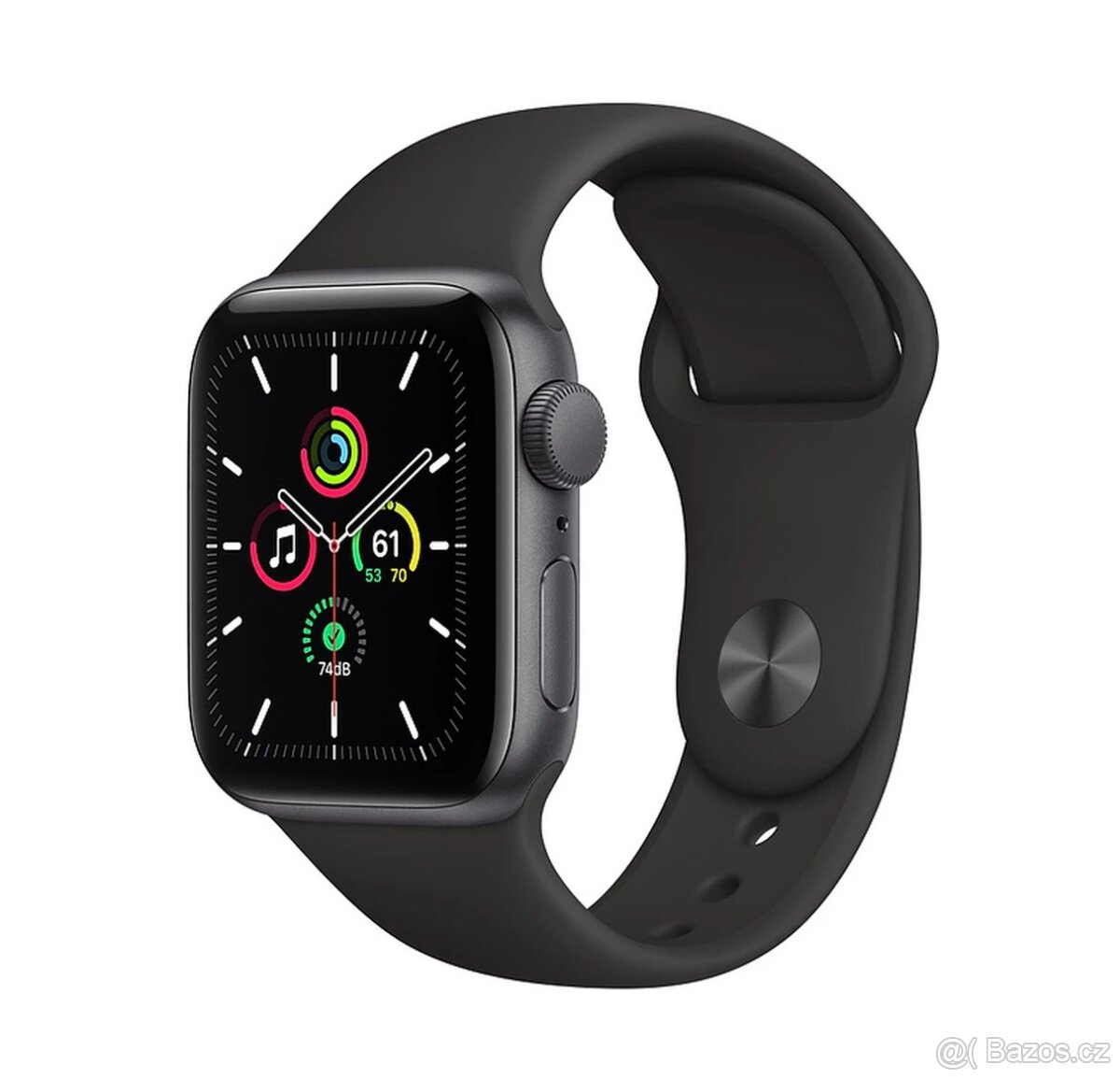 Apple Watch SE 44mm, Aluminium, Black Sport, super stav