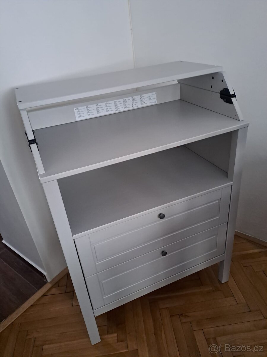 IKEA SUNDVIK Přebalovací stůl/komoda, šedá