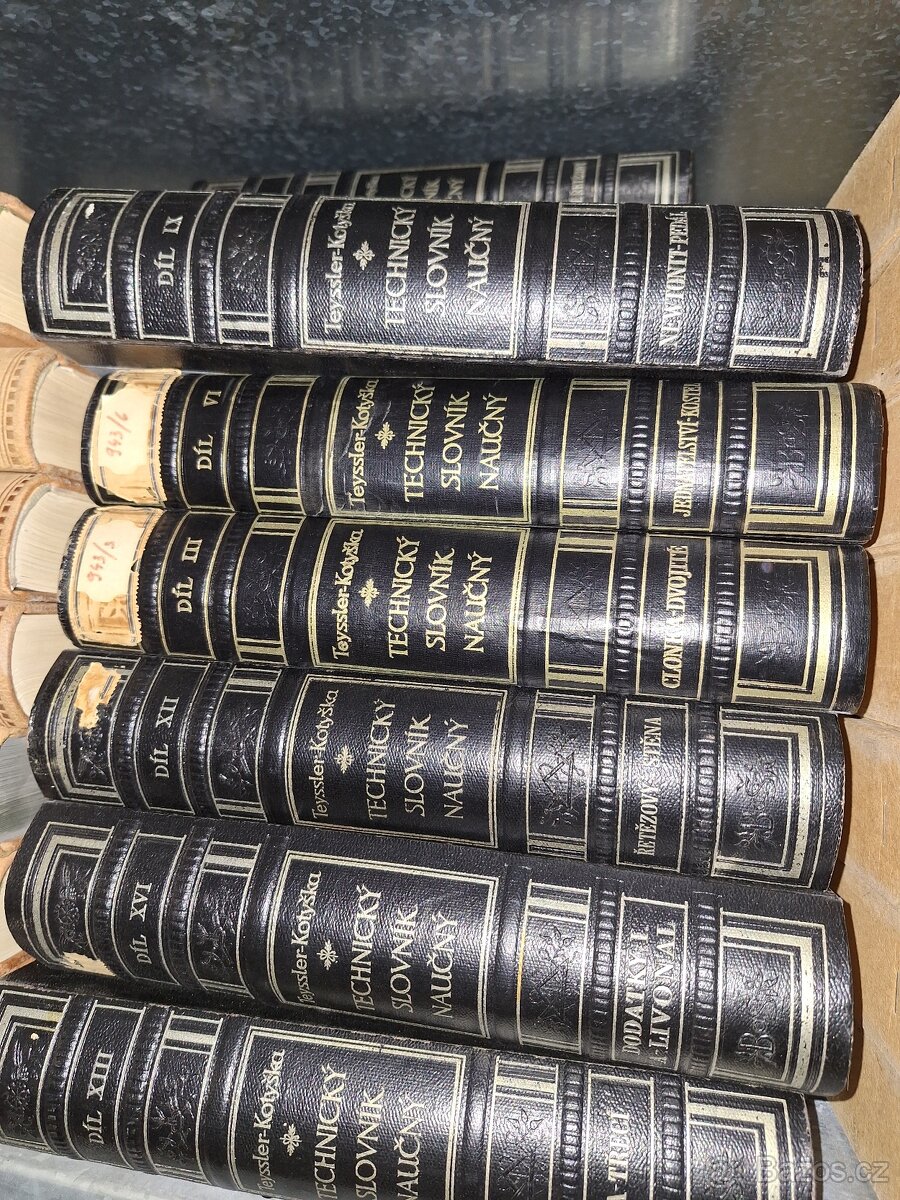 Technický slovník naučný - soubor 17 dílů z r. 1939