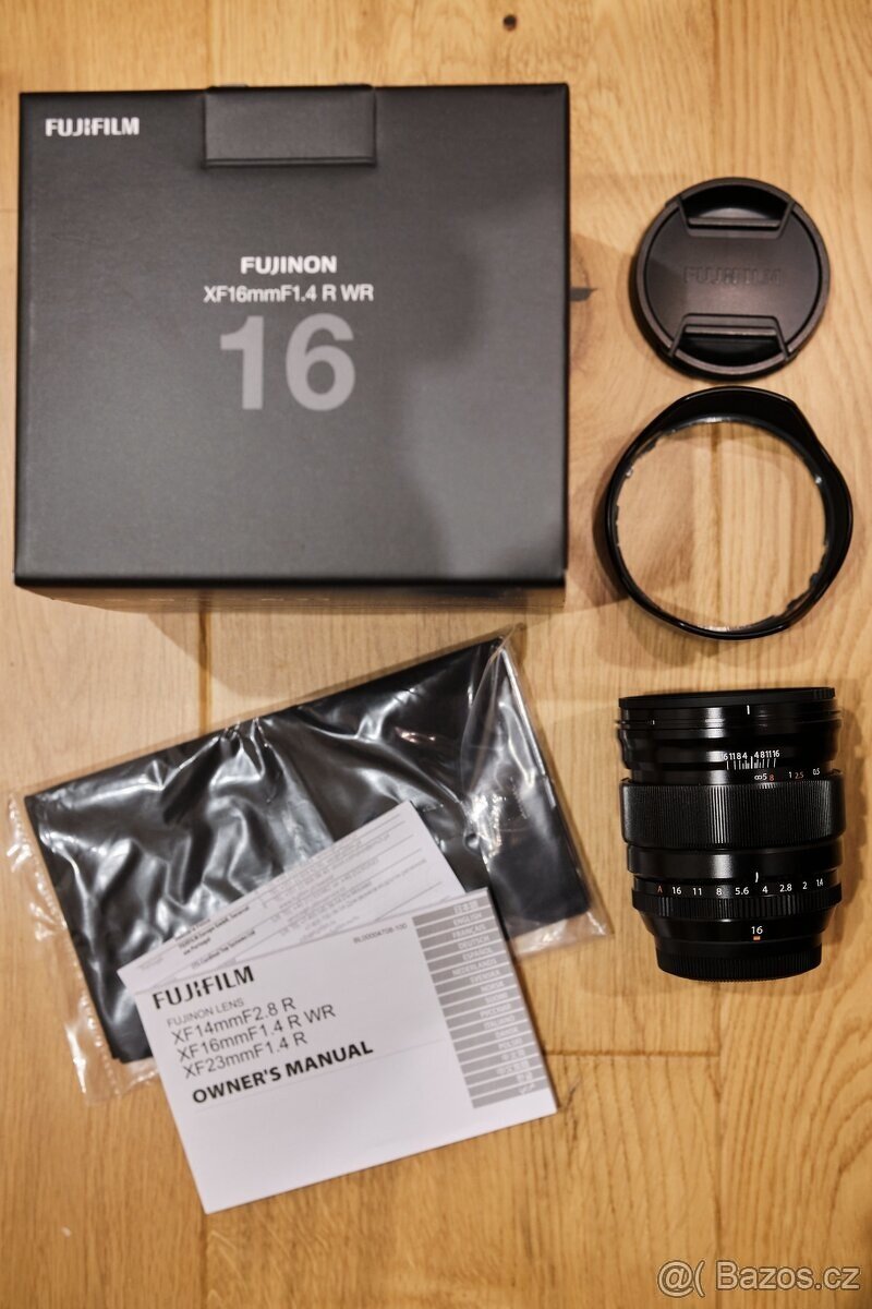 FUJIFILM 16mm f1.4 R WR - výborný stav, kompletní balení