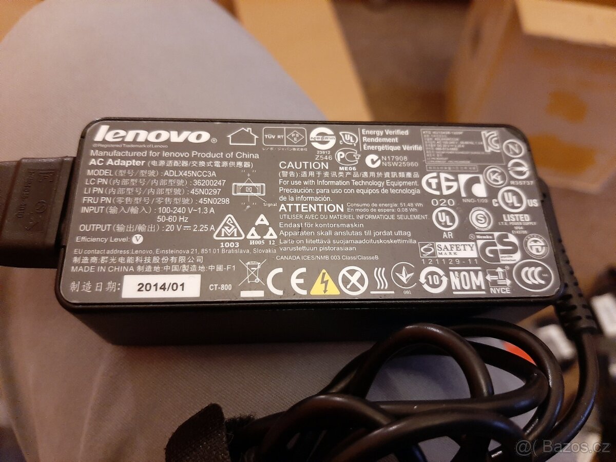 Originál nabíječka LENOVO 45w hranatý, 2 ks