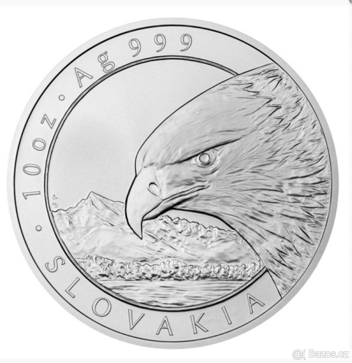 Stříbrná 10 oz investiční mince slovenský orel 2022