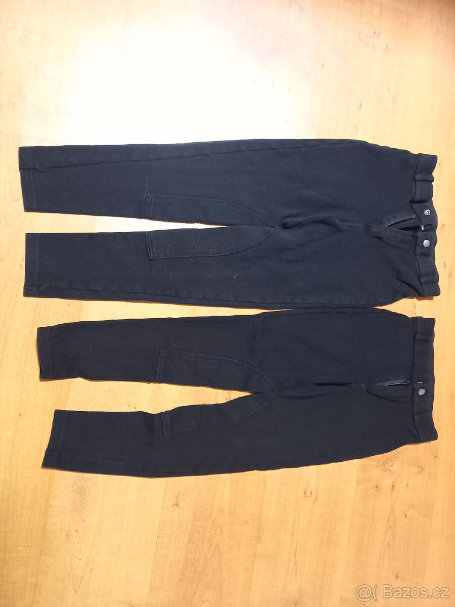 Jezdecké kalhoty 2x -Decathlon vel 10 let a 12 let