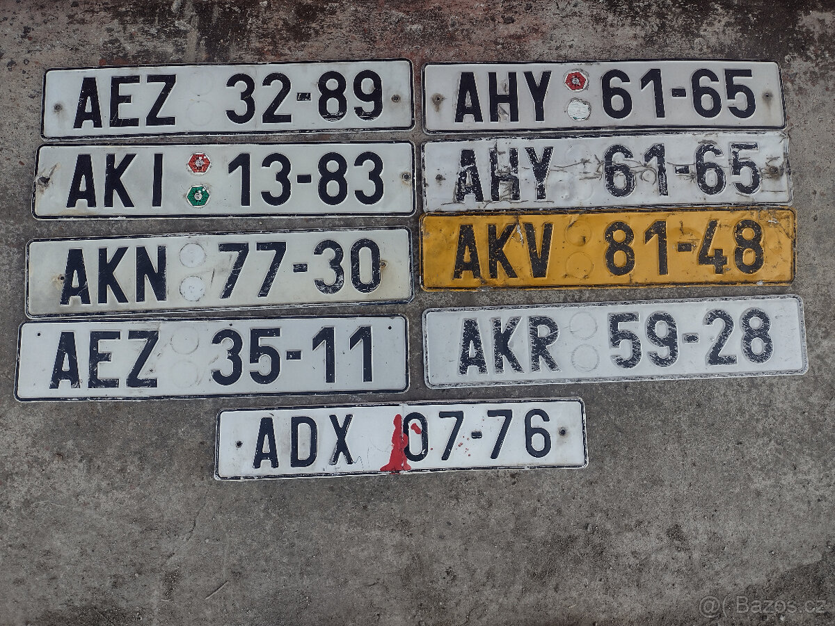 SPZ OKRESNÍ, DOBOVÉ