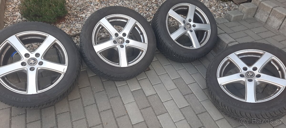 Sada Alu 5x112 r17 + zimní pneu 205/55 r17 91H