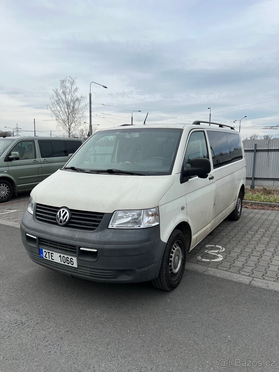 VW T5 Long, 1.9 TDi 77kw, 9 míst, webasto