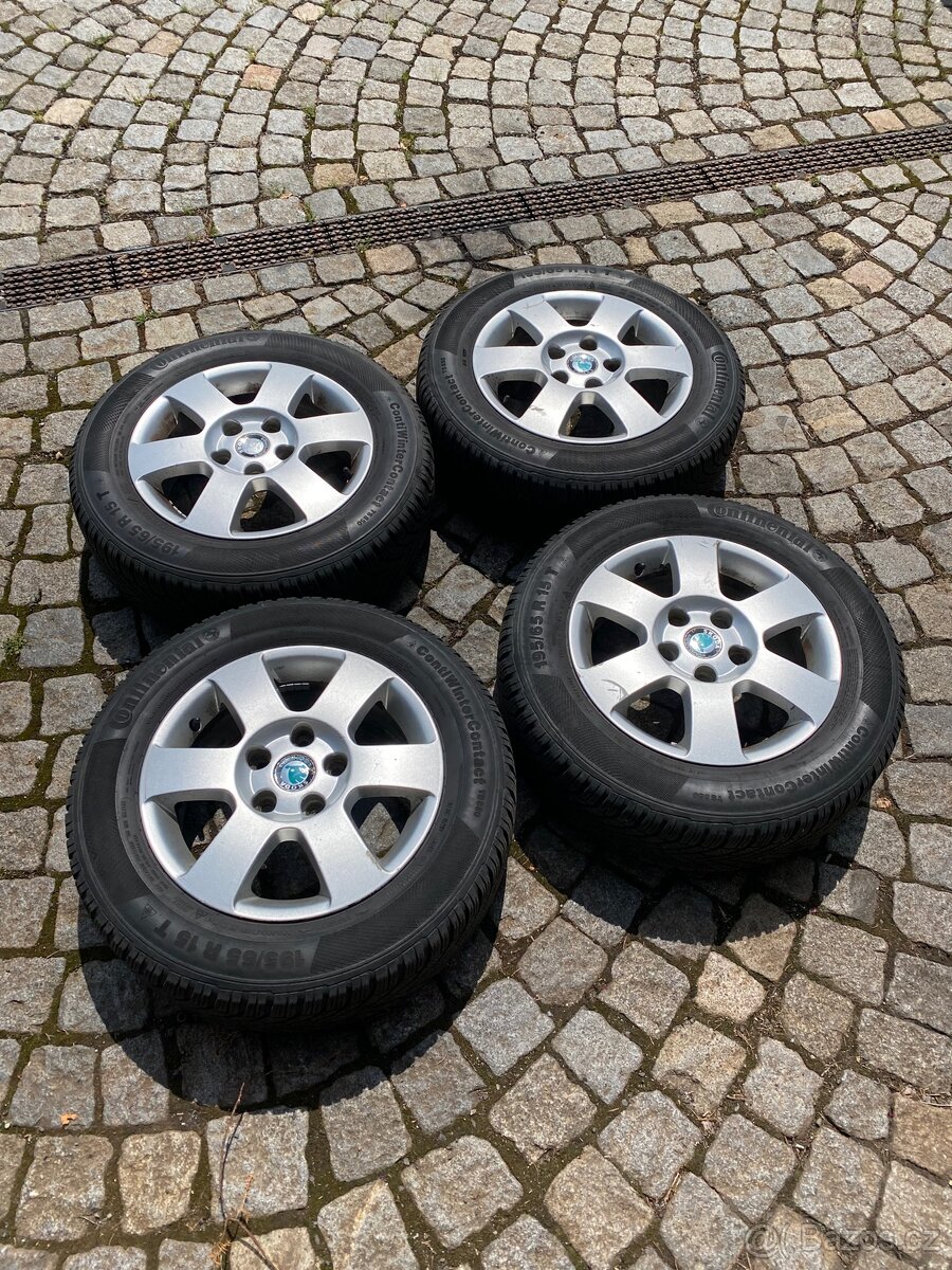 Originální alu kola Škoda 5x112 195/65 R15