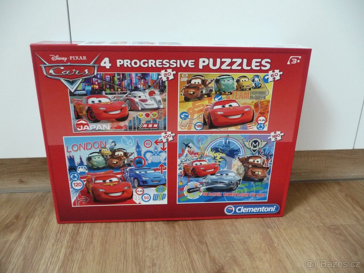 Clementoni Puzzle Cars 20x60x100x180 dílků – 4 obrázky