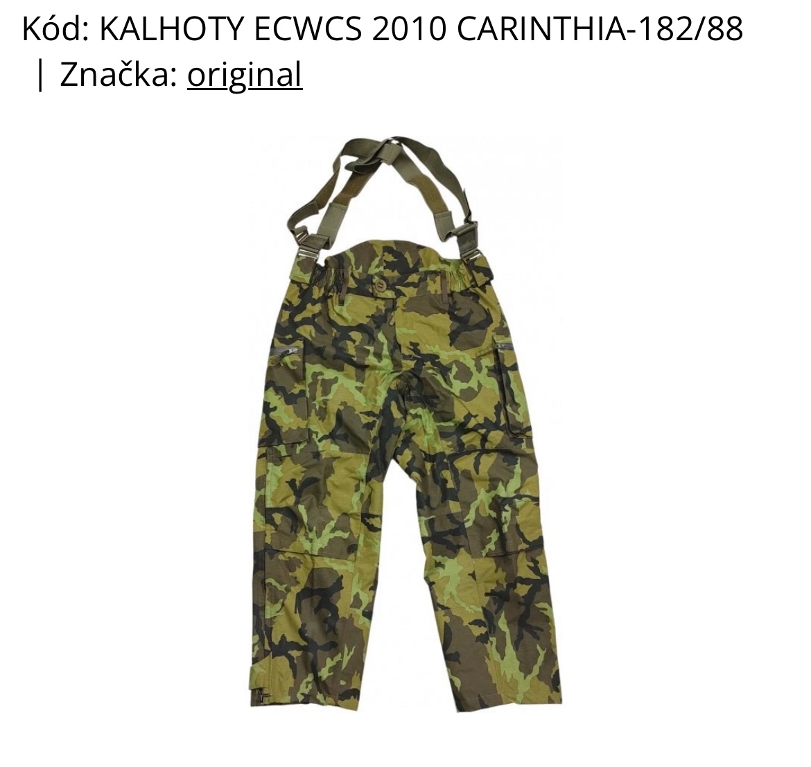 Goretex kalhoty vz 95 vel. 182/88