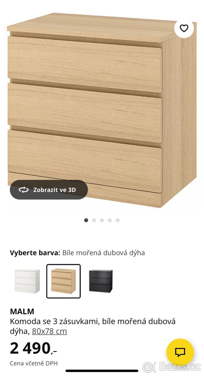 Prodej komoda MALM Ikea