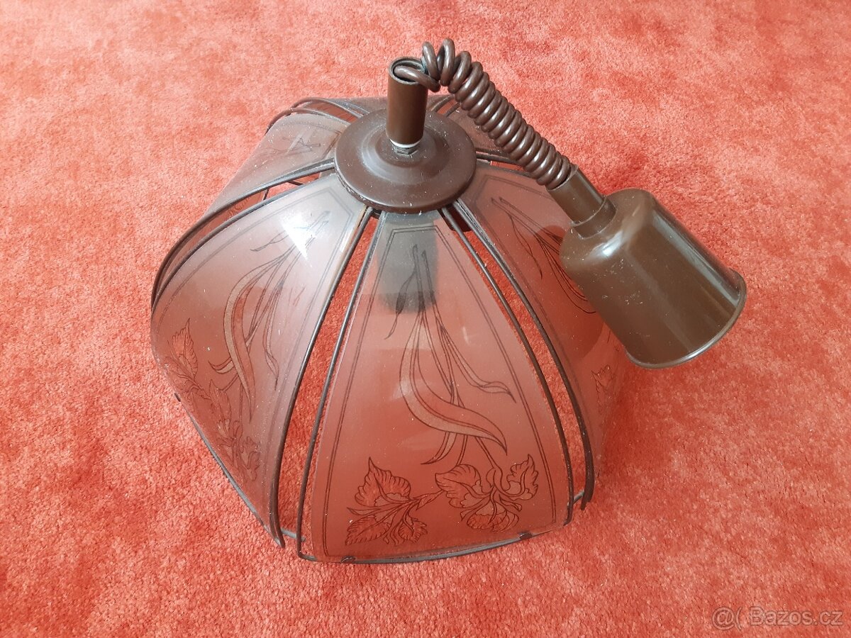 Lustr posuvný + skleněný díl.